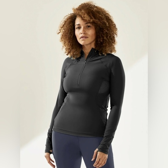 Athleta Pacifica II Hybrid Half Zip Hooded Water Sports Pullover, Size S - Picture 1 of 8